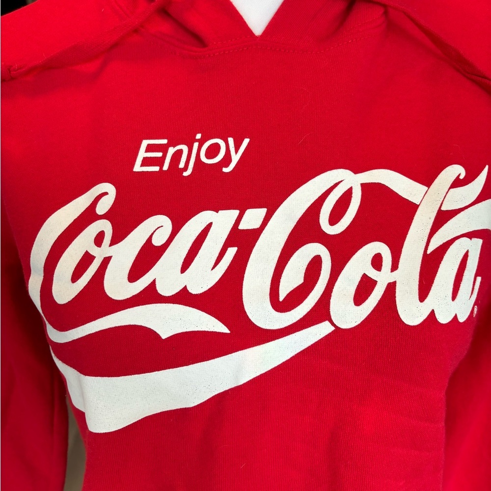 Coca-Cola Red Cropped Sweatshirt - Picture 4 of 7